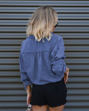 Fashionable Double Pocket Loose Denim Shirt GYAN-630