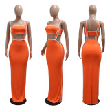 Solid Color Sleeveless Sling Split Maxi Dress CYA-901205