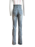 Fashion Multi Pocket Slim Jeans CH-88016