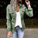 Long Sleeve Mid-Length Denim Shirt GZHY-GD0905