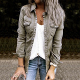 Long Sleeve Mid-Length Denim Shirt GZHY-GD0905
