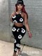 Floral Print Fashion Tank Top Pants Set GBGF-5019