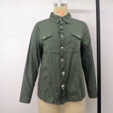 Long Sleeve Mid-Length Denim Shirt GZHY-GD0905
