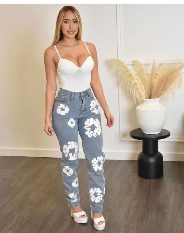 High-waisted Washed Jeans GYSF-0056