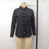 Long Sleeve Mid-Length Denim Shirt GZHY-GD0905