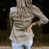 Long Sleeve Mid-Length Denim Shirt GZHY-GD0905