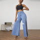 Fashion Holes Loose Split Jeans GZHY-ZT60041