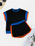 Fashion Loose Short Sleeve Two Piece Short Set SH-391154