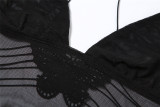 Butterfly Tie Mesh Backless Skinny Sling Vest DLSF-23B38961