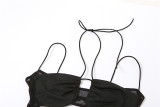 Sleeveless Halter Tie Up Backless Patchwork Jumpsuit GZJQ-K23Q28380