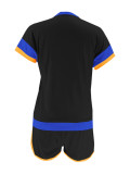 Casual Short Sleeve Shorts Two Piece Set BMF-TW458