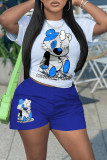 Cartoons Print Short Sleeve Two Piece Shorts Set GDNF-N8008M20