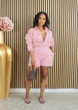 Casual Stripe Long Sleeve Shirt 2 Piece Set BGN-340