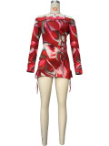 Casual Print One Shoulder Mini Dress OD-8670