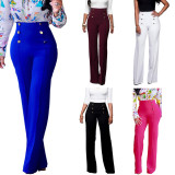 Fashion Double-breasted Flared Pants SH-20066
