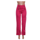 Fashion Double-breasted Flared Pants SH-20066