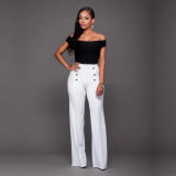 Fashion Double-breasted Flared Pants SH-20066