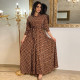 Long Sleeve Print Slim Maxi Dress SMR-11190