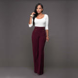 Fashion Double-breasted Flared Pants SH-20066