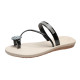 Beach Sandals Rhinestone Flat Slippers TWZX-008