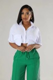 Fashion Short Sleeve Ultra-short Shirt BS-1365