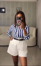 Solid Color Casual High Waist Short QODY-6041