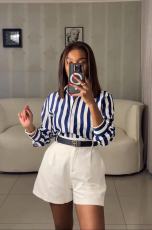 Solid Color Casual High Waist Short QODY-6041