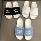 Embroidered Letter Open Toe Plush Slippers GDLW-606-5