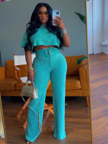 Short Sleeve Short T Shirt Two Piece Pants Set SFY-479