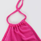 Solid Color Tie Up Backless Maxi Dress GAXB-A410DS