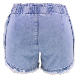 Light Color High Waist Loose Denim Short GKNF-CH-1038