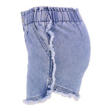 Light Color High Waist Loose Denim Short GKNF-CH-1038
