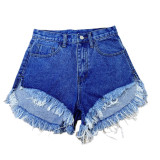 Washed Loose Raw Hem Denim Short GKNF-TSCH-2019