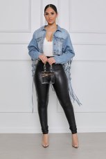 Fashion Lapel Woven Denim Jacket GKNF-TSC-958