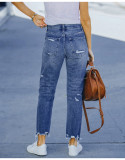 Holes High-waisted Jeans GKNF-TSQ-1093