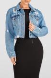 Long Sleeve Denim Short Jackets GKNF-TSC-1052
