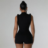 Solid Color Sleeveless Casual Romper XEF-49028