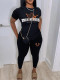 VIP1 Fashion Short Sleeve Print Two Piece Pants Set GXJL-H0003