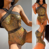 Sexy Backless Solid Color Tight One-piece Swimsuit DYSC-DYELS001