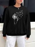 Plus Size Long Sleeve Print O Neck Sweatshirts FOSF-8391