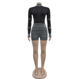 Long Sleeve Hot Drill Fashion Slim Romper BY-6995