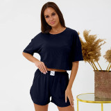 Casual Pajama Shorts Loungewear Set GLSY-W0280