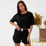 Casual Pajama Shorts Loungewear Set GLSY-W0280