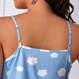 Plus Size Print Sling Tops Shorts Pajama Set GLSY-ZT0031
