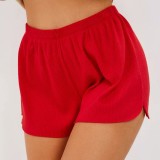 Sexy Suspenders Heart Print Shorts Set Casual Pajamas GLSY-W0310