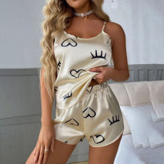 Fashion Love Printed Shorts Pajamas Set Loungewear GLSY-W0100