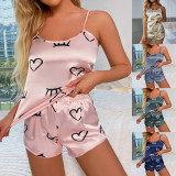 Fashion Love Printed Shorts Pajamas Set Loungewear GLSY-W0100