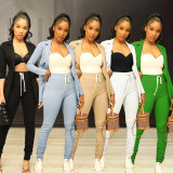 Long Sleeve Blazer Casual Pants Two Piece Set SFY-501