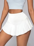 Solid Color Sport Mini Skirt YH-5318