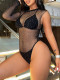 Hot Drill Erotic Hollow Out Pajamas Long Sleeve Bodysuit GYDE-ALT01